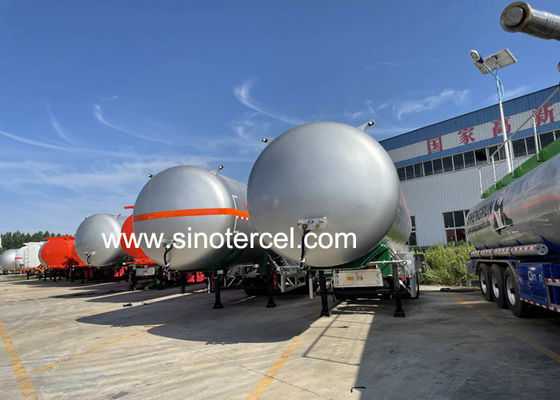 3Axle 연료 탱크 반 트레일러 30CBM-60CBM 물 탱크 반 트레일러