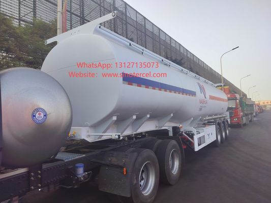 3Axles 백색 오일 탱크 반 트레일러 45CBM 로딩 용량